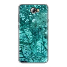 Мраморный чехол на Huawei Y5II (VPrint) (Зеленый мрамор)