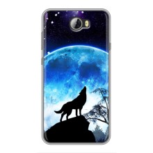 Защитные чехлы для Хуавей У5II (AlphaPrint) (ХИТ продаж) ВОЛК (Волк на луну)