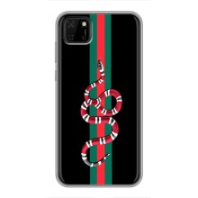 Чехлы Бренд GUCCI для Huawei Y5p (Змей Гуччи)