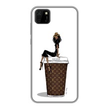 Чехлы Луи Витон для Huawei Y5p (AlphaPrint - LOUIS VUITTON) (кофе LOUIS VUITTON)