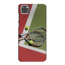 Чехлы с принтом Спортивная тематика для Huawei Y5p – Ракетки теннис