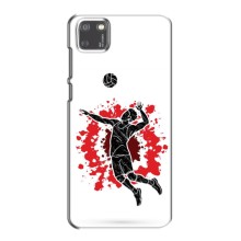 Чехлы с принтом Спортивная тематика для Huawei Y5p – Волейболист