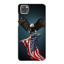 Чехол Флаг USA для Huawei Y5p – Орел и флаг