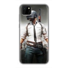 Силиконовый чехол с картинкой "Герой Pubg" на Huawei Y5p (Пабг)