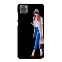 Чехол с картинкой Модные Девчонки Huawei Y5p (Девушка со смартфоном)