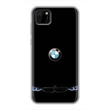 Силіконовий бампер з картинкою машини на Huawei Y5p – Чорний BMW