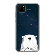 Силиконовый бампер с картинкой животных для Huawei Y5p (Медведица)