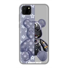 Силиконовый чехол для Huawei Y5p (Медведь Louis Vuitton)