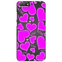 Чехлы для любимой на Хуавей У6 2018 (VPrint) (Pink hearts)