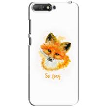 Чехлы с картинкой Лисички для Huawei Y6 2018 (VPrint) (Девочка Лиса)