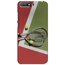 Чехлы с принтом Спортивная тематика для Huawei Y6 2018 (Ракетки теннис)