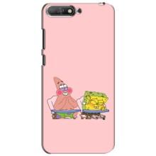 Чехол Губка Боб для Хуавей У6 2018 – За партой