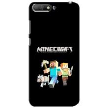 Чехол Майнкрафт на Huawei Y6 2018 (AlphaPrint) Minecraft (герои Minecraft)