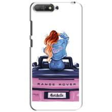 Чехол с печатью для Huawei Y6 2018 - (Мода) (AlphaPrint) (На машине)