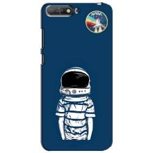 Чехол NASA для Huawei Y6 2018 (AlphaPrint) (Мальчик в шлеме)