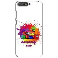 Чехол Амонг Ас для Huawei Y6 2018 (AlphaPrint) (Яркий АмонгАс)