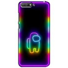 Чехол Амонг Ас для Huawei Y6 2018 (AlphaPrint) (Яркий скин)