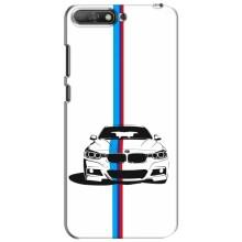 Чехол для Хуавей У6 2018 - с принтом БМВ (AlphaPrint) (Машина БМВ)