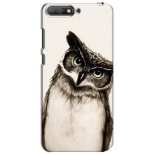 Чехол с птицами на Huawei Y6 2018 (VPrint) (Сова)