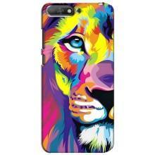 Чехол со Львом для Huawei Y6 2018 (VPrint) (Яркий Лев)