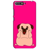 Чехол (ТПУ) Милые собачки для Huawei Y6 2018 – Веселый Мопсик