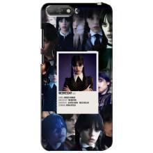 Чехлы Венсдей на Huawei Y6 2018 Уэнсдей (AlphaPrint) (коллаж Уэнздей)