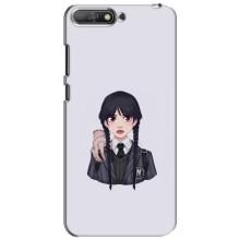 Чехлы Венсдей на Huawei Y6 2018 Уэнсдей (AlphaPrint) (Уэнздей и Вещь)