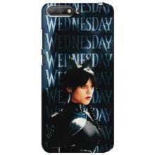 Чехлы Венсдей на Huawei Y6 2018 Уэнсдей (AlphaPrint) (Уэнздей кошка)
