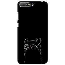 Чохол з малюнком кіт на Huawei Y6 2018 – Байдужий кіт