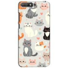 Чохол з малюнком кіт на Huawei Y6 2018 – Колаж котів