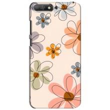 Чехол с цветочным принтом на Хуавей У6 2018 – Разноцветные цветы