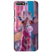 Чохол з принтом стильні тварини для Хуавей Y6 2018 (Стильна жирафа)