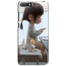 Дівчачий Чохол для Huawei Y6 2018 (ДІвчина з іграшкою)