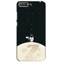 Космические Чехлы для Хуавей У6 2018 (VPrint) (На луне)