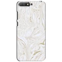 Мраморный чехол на Huawei Y6 2018 (VPrint) (Белый мрамор)
