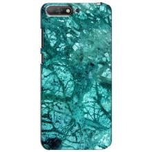 Мраморный чехол на Huawei Y6 2018 (VPrint) (Зеленый мрамор)