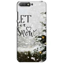 Новогодние, Праздничные Чехлы для Huawei Y6 2018 - 2024 год – Let it snow