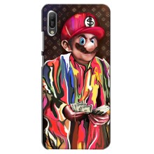 Брендновые Чехлы для Huawei Y6 2019 - (PREMIUMPrint) (Mario LV)