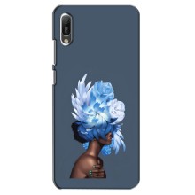 Чехлы (ART) Цветы на Huawei Y6 2019 (VPrint) (Цветы на голове)