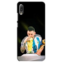 Чехлы для Huawei Y6 2019 (Leo чемпион) (AlphaPrint) (Кубок Месси)