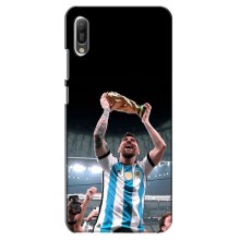 Чехлы Лео Месси Аргентина для Huawei Y6 2019 (Счастливый Месси)