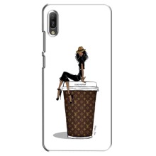 Чехлы Луи Витон для Huawei Y6 2019 (AlphaPrint - LOUIS VUITTON) (кофе LOUIS VUITTON)