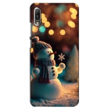Чехлы на Новый Год Huawei Y6 2019 – Снеговик праздничный