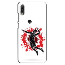 Чехлы с принтом Спортивная тематика для Huawei Y6 2019 – Волейболист