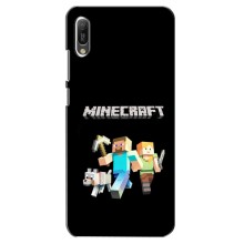 Чехол Майнкрафт на Huawei Y6 2019 (AlphaPrint) Minecraft (герои Minecraft)