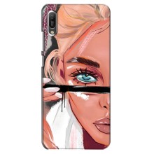 Чехол с печатью для Huawei Y6 2019 - (Мода) (AlphaPrint) (Макияж)