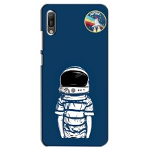 Чехол NASA для Huawei Y6 2019 (AlphaPrint) (Мальчик в шлеме)