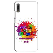 Чехол Амонг Ас для Huawei Y6 2019 (AlphaPrint) (Яркий АмонгАс)