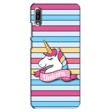 Чехол для Хуавей Y6 2019 - (Единорожки - Новинки) (AlphaPrint) (Unicorn)