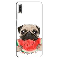 Чехол (ТПУ) Милые собачки для Huawei Y6 2019 (Смешной Мопс)